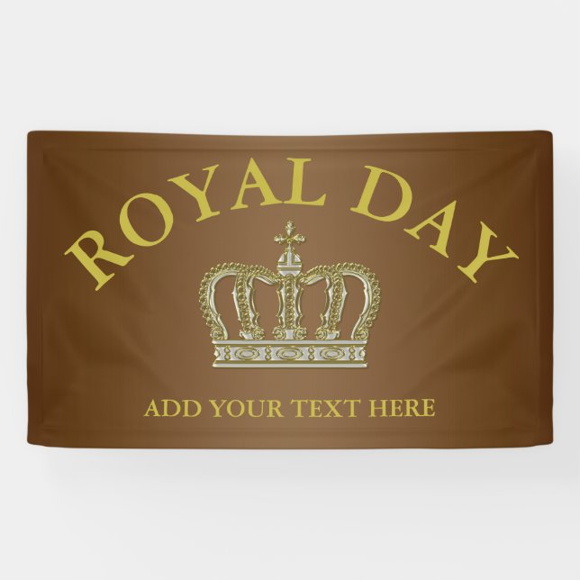 Banderoles Golden Royal Crown III + votre backgr. & idées (Horizontal)