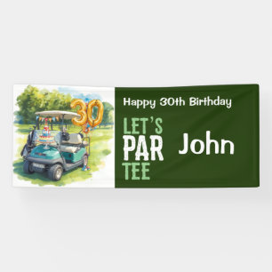 Banderoles Golf 30e Anniversaire pour la fête d'un golfeur