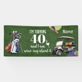 Banderoles Golf 40e anniversaire cadeaux pour golfeur