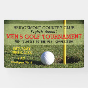 Banderoles Golf Ball et trou avec épingle