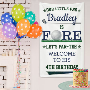Banderoles Golf PAR-TEE 4th Birthday Welcome