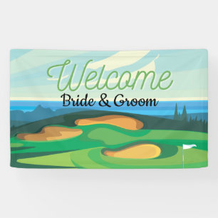 Banderoles Golf Welcome mariage