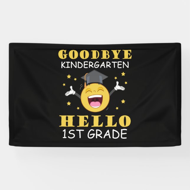 Banderoles Goodbye Kindergarten Hello 1ère année (Horizontal)