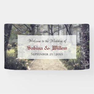 Banderoles Goth Eerie Garden Path Welcome Mariage Banner