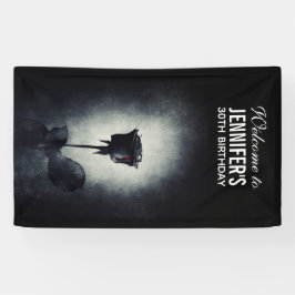 Banderoles Goth Rose noir goutte de sang Macabre Anniversaire