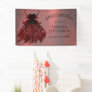 Banderoles Gothique Fairy Crimson Gown Fer rouge profond ra