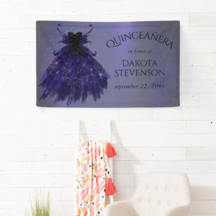 Banderoles Gothique Fairy Indigo Gown Fleur royale violet p