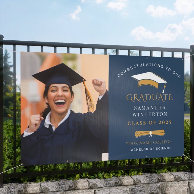 Banderoles Grad 2025 Graduation Photo (Grad 2025 Graduation Photo Banner)
