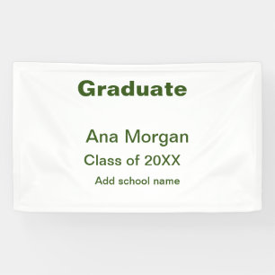 Banderoles Graduate ajouter nom classe de nom de l'école de 2
