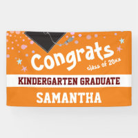 Graduation à la maternelle Orange Confetti Photo
