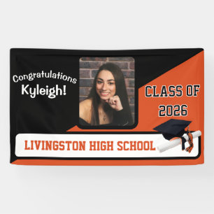 Banderoles Graduation Black & Orange