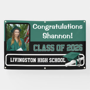 Banderoles Graduation de Hunter Green & Black Vinyl