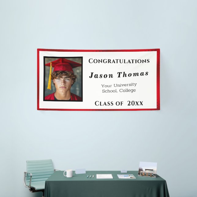 Banderoles Graduation Red Satin Élégant (Salon professionnel)