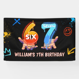 Banderoles Graffiti 6 7 Meme Trend Six Seven Birthday Party