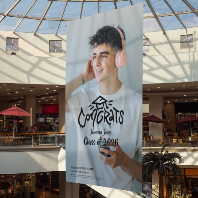 Banderoles Graffiti Graduate | Custom Photo Graduation Sign (Créateur téléchargé)