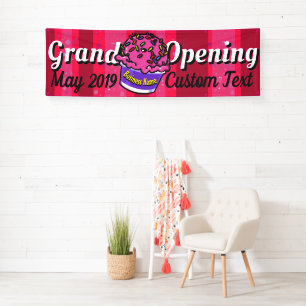 Banderoles Grand Ouverture Ice Cream Shop Personnalisable