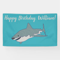 Grand requin blanc Personnalisé fête d'anniversair
