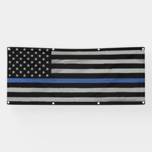 Banderoles Grand Tatter détendu mince drapeau de ligne bleue