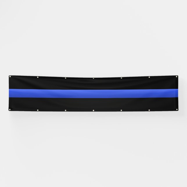 Banderoles Grande Ligne Bleue Mince (Horizontal)