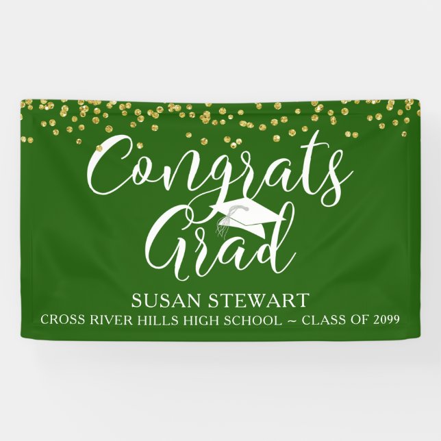 Banderoles GRAPHIES DE Script GRAD Gold Parties scintillant V (Horizontal)