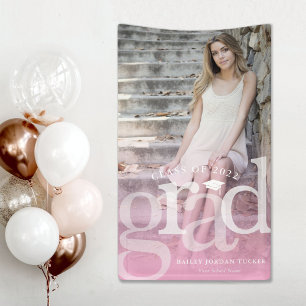 Banderoles Gras GRAD rose Ombre superposition photo