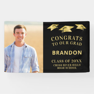 Banderoles GRATS GRAD Casquette Toss Photo Black Gold