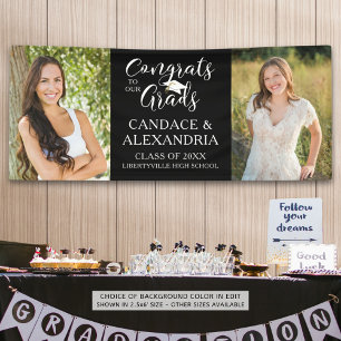 Banderoles GRATS GRADS 2 Photos Script Votre couleur