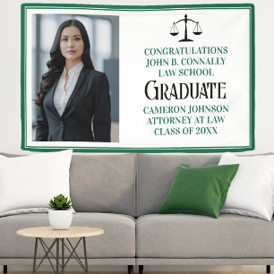 Banderoles Green Law School Photo Graduation Party