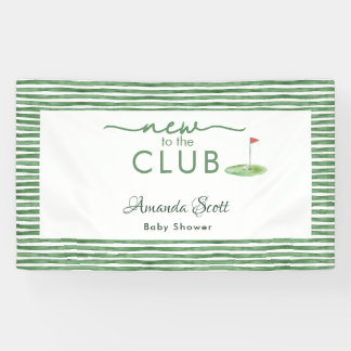 Banderoles Green New to the Club Golf Theme Baby Shower 