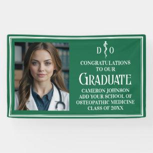 Banderoles Green Osteopathic Médicale School Graduation Party