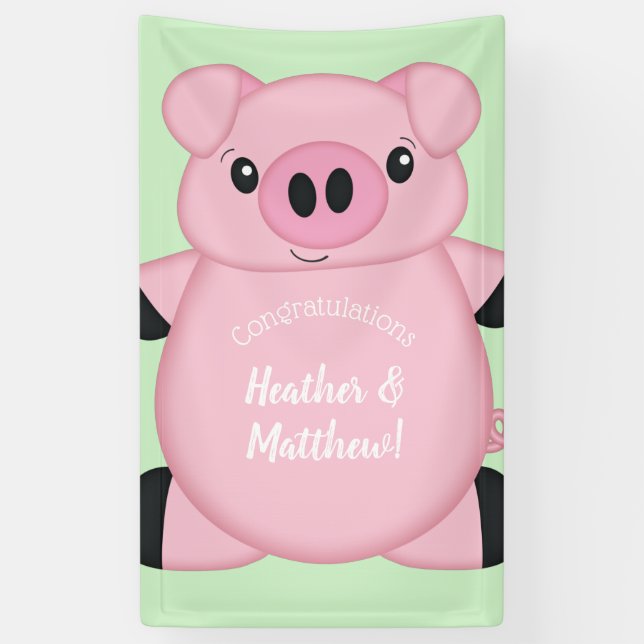 Banderoles Green Pig Baby (Vertical)