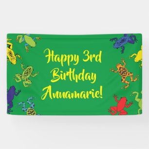 Banderoles Grenouille arborescente Anniversaire de enfant mûr
