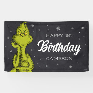 Banderoles Grinch Chalkboard Anniversaire