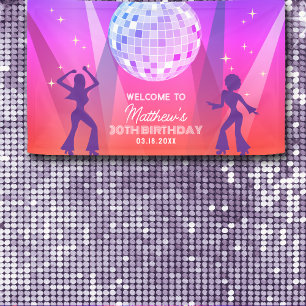 Banderoles Groovy Rétro Années 70 80 Disco 30ème Anniversaire