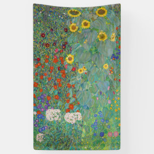 Banderoles Gustav Klimt - Jardin de campagne avec tournesols