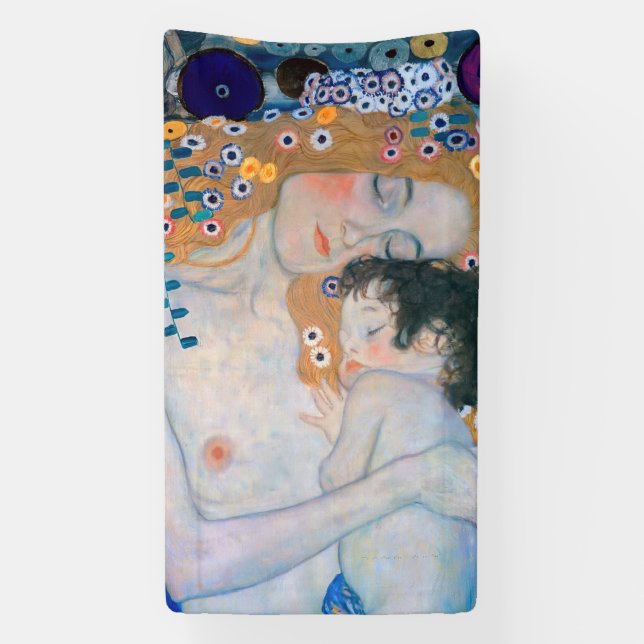 Banderoles Gustav Klimt - Mère et Enfant (Verticale)