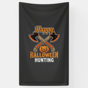 Banderoles Hache croisée de chasse Halloween Jack O Lantern