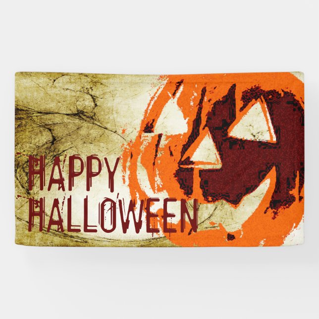 Banderoles Halloween Citrouille - grunstyle + vos idées (Horizontal)