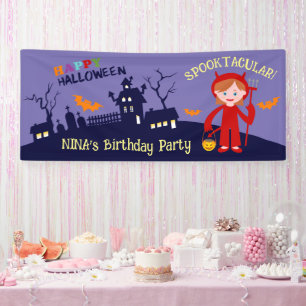 Banderoles Halloween Costume fille fête d'anniversaire