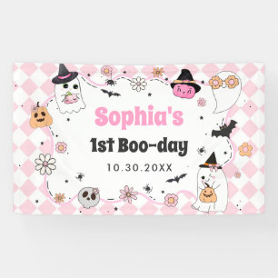 Banderoles Halloween Fantôme Super 1er anniversaire
