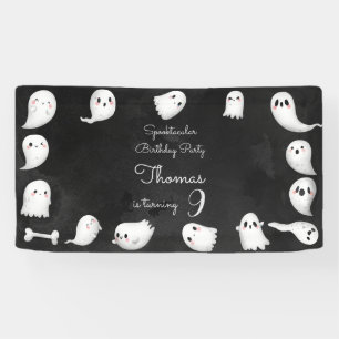 Banderoles Halloween fantômes spooktacular anniversaire de en