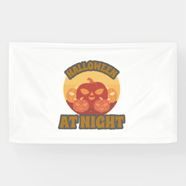 Banderoles Halloween la nuit (Horizontal)