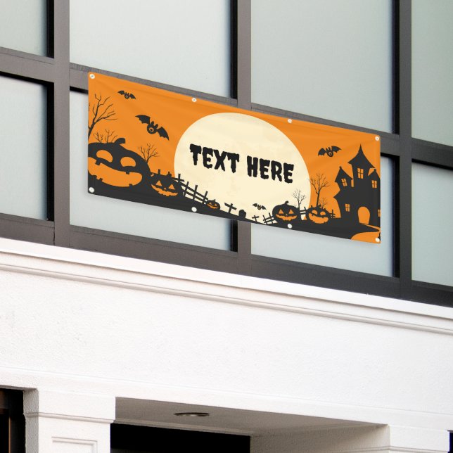 Banderoles Halloween personnalisable (Bâtiment extérieur)