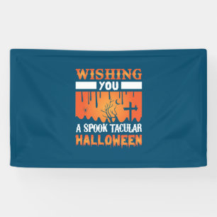 Banderoles Halloween Vous Souhaite Une Halloween Éffrayante