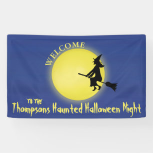 Banderoles Halloween Whimsical Flying Witch Éffrayant Amuseme