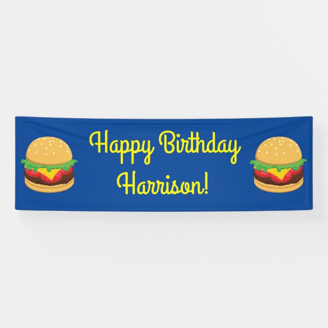 Banderoles Hamburger Anniversaire Burger (Horizontal)