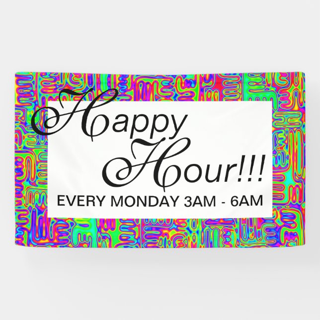 Banderoles Hand and Digitally Painted Pattern art 42 (Horizontal)