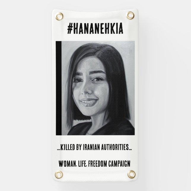 Banderoles #Hannanehkia, Femme, Vie, Liberté (Verticale)