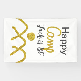 Banderoles Happy camping camper one birthday kids golden sun