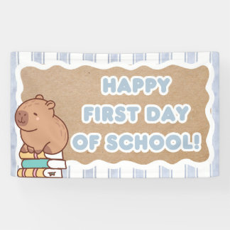 Banderoles Happy First Day of School Banner Pre=K Capybara